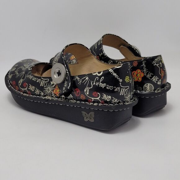 Alegria Peace & Love Patent Leather Slip On Mary Jane Shoes Size 38 PAL-311 - Picture 13 of 13